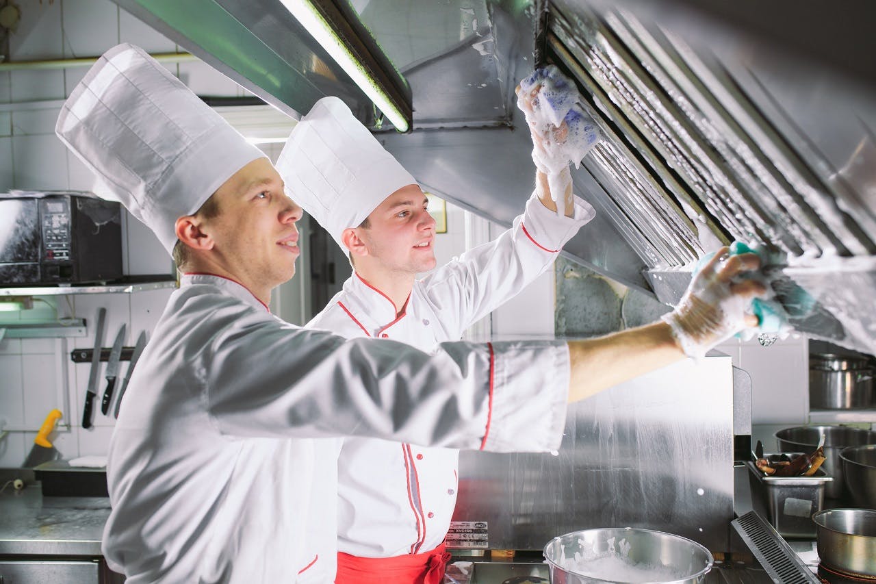 a cooking surface properly sanitized